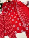 KF Kalaai Cotton Embroidery Kurti With Bottom Dupatta Suppliers In India